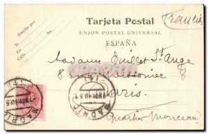 Old Postcard Madrid Palacio Real Salon del Trono Lion