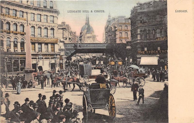 BR62596 london ludgate hill and circus chariot   uk