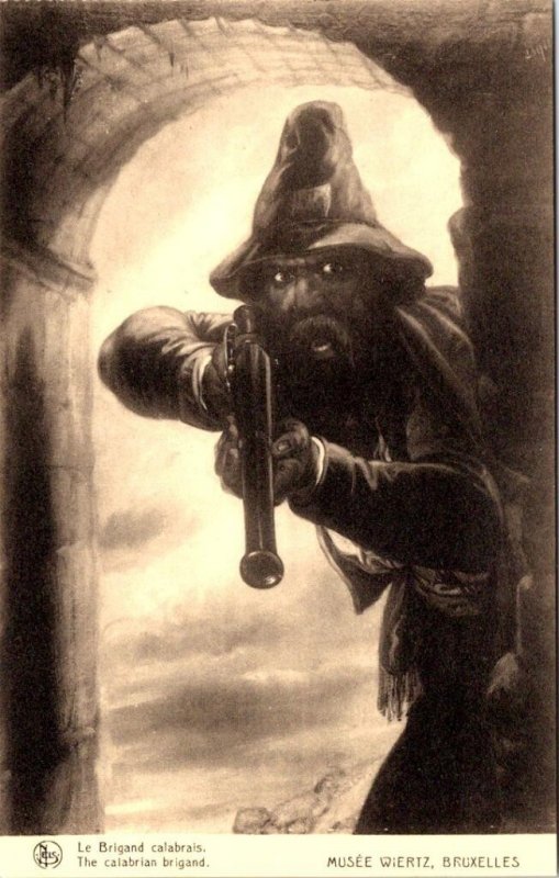 Calabria, Italy  THE CALABRIAN BRIGAND Brigandage~Rebel/Gun  ARTIST'S  Postcard