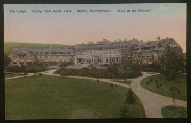 The Lodge Skytop Club Skytop PA 1941 The Albertype Co Hand Colored