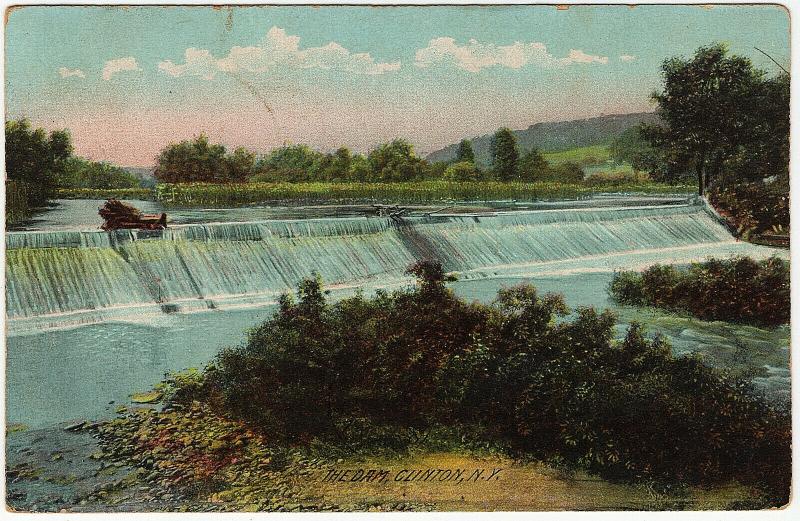 1908 Clinton NY The Dam Oneida County New York RARE DB Rotograph Co. Postcard