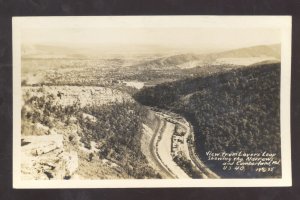 RPPC US HIGHWAY 40 CUMBERLAND GAP LOVERS LEAP VINTAGE REAL PHOTO POSTCARD