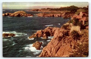 1960s CARMEL CALIFORNIA POINT LOBOS UNION 76 GASOLINE ADVERTISMENT POSTCARD P178