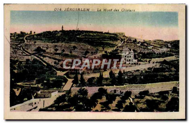 Israel - Jerusalem - Mount of Olives - Old Postcard