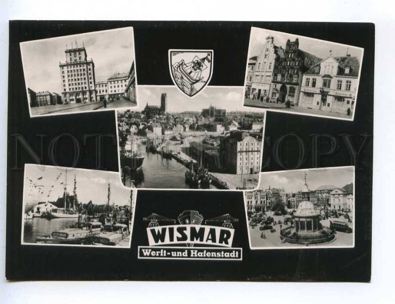 239052 GERMANY WISMAR old collage postcard