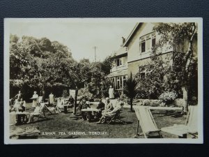 Devon TORQUAY Ilsham Tea Gardens - Old RP Postcard