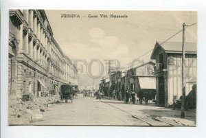 425957 ITALY Messina Corso Vittorio Emanuele Vintage postcard