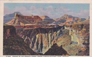 Arizona Grand Canyon Sunset In The Granite Gorge 1950 Fred Harvey