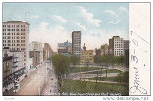 View From State And High Streets, COLUMBUS, Ohio, PU-1907