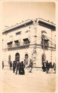 Mexian Border Building Damaged by Bullets Real Photo Antique Postcard J76827