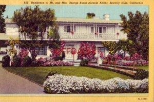 RESIDENCE OF MR and MRS GEORGE BURNS, BEVERLY HILLS, CALIFORNIA 1956