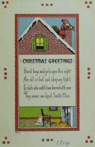 C.1910 Santa Clause, Christmas Postcard F101