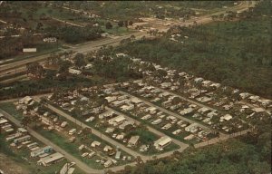 Sarasota Florida FL Royal Palms Trailer Park Aerial 1950s-60s Vintage Postcard