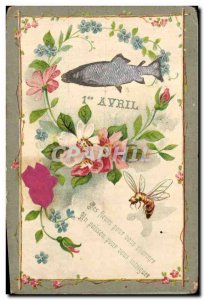 Old Postcard Fantasy Easter Fish