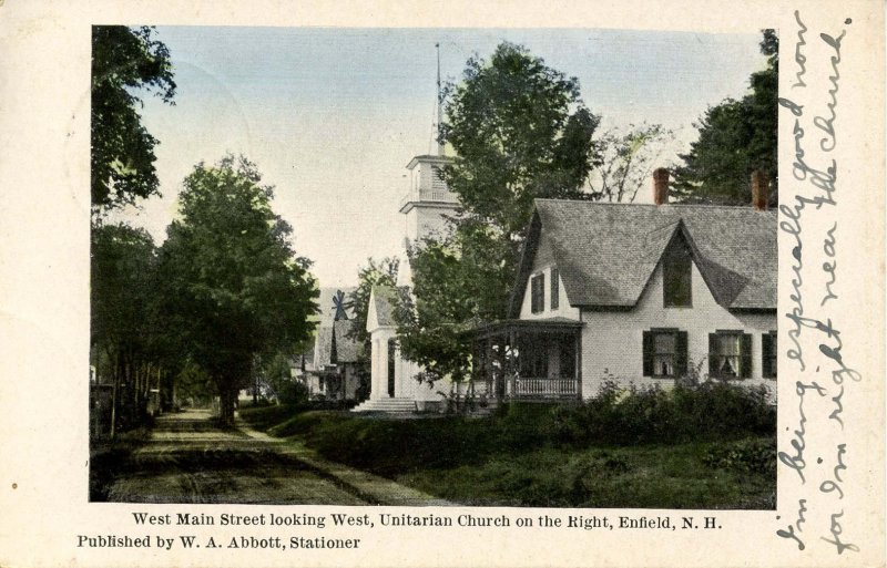 NH - Enfield. West Main Street, Unitarian Church