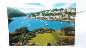 Panoramic View of Newton Ferrers from Noss Mayo Devon New Vintage Postcard 1960s