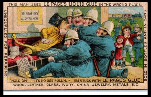 1910 Le Page's Glue Advertising Trade Card Used As a Postcard