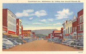 Middlesboro Kentucky Cumberland Ave Street Scene Antique Postcard K80872