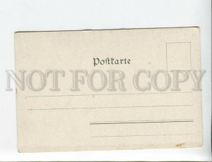 3173904 GERMANY Aue Bahnhofstrasse Vintage litho postcard