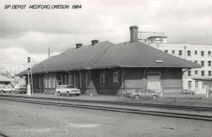 Medford Oregon SP Depot Train Station Real Photo Postcard AA33069