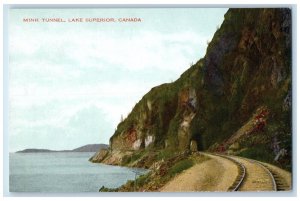 c1910 Railroad Mink Tunnel Lake Superior Canada Unposted Antique Postcard