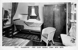 R.M.S. Hildebrand, First Class Double Cabin with Bath, RPPC