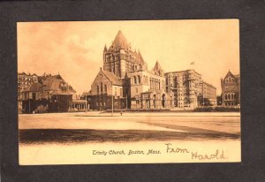 MA Trinity Church 1906 Boston Mass Massachusetts Postcard UDB