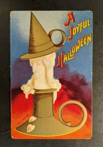 Vintage A Joyful Halloween Embossed Illustrated Postcard