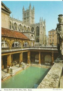 Somerset Postcard - Roman Bath and The Abbey - Bath - Avon  AB689