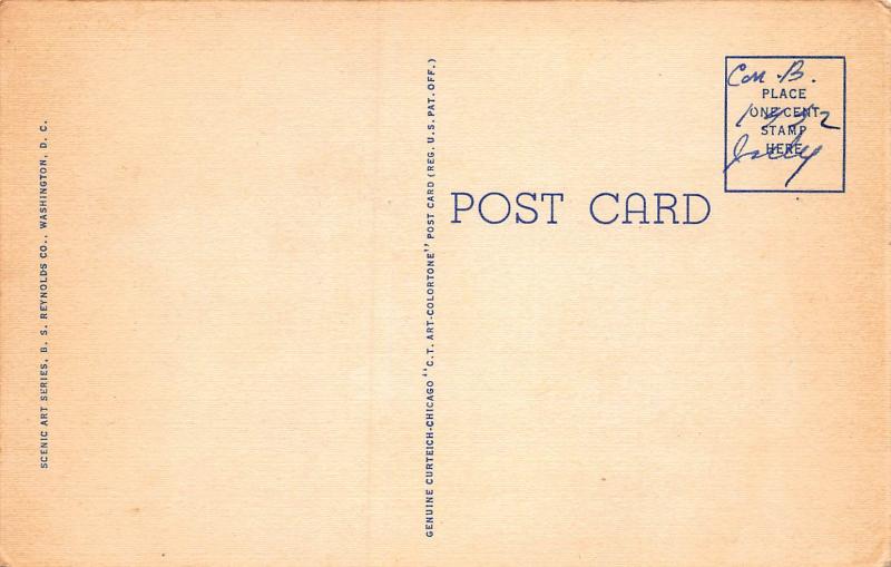 New Post Office Department, Washington, D.C., Early Linen Postcard, Unused