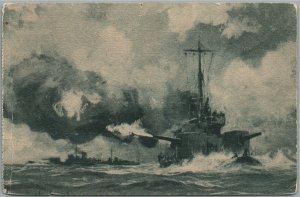 ROMANIAN MILITARY SHIP ANTIQUE POSTCARD