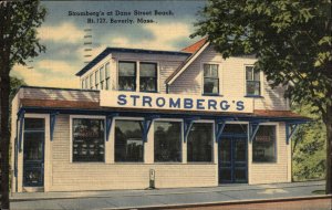 Beverly Massachusetts MA Store Storefront Linen 1930s-50s Linen Postcard