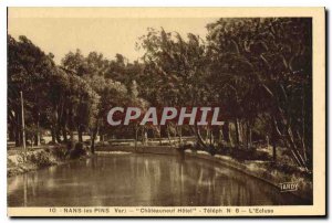 Old Postcard Nans les Pins Var Chateauneuf Hotel Teleph Sluys