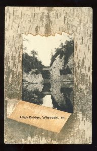 Unusual Winooski, Vermont/VT Postcard, High Bridge