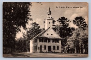 K9/ Midway Georgia Postcard c1930s Old Midway Church Building 290