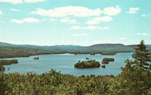 Postcard Blue Mountain Lake From Adirondack Museum Blue Mountain Lake New York