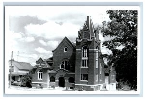 Vintage First Methodist Church Brown City MI Real Photo RPPC Postcard P141