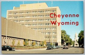 Cheyenne Wyoming 1960s Postcard Post Office And Federal Building