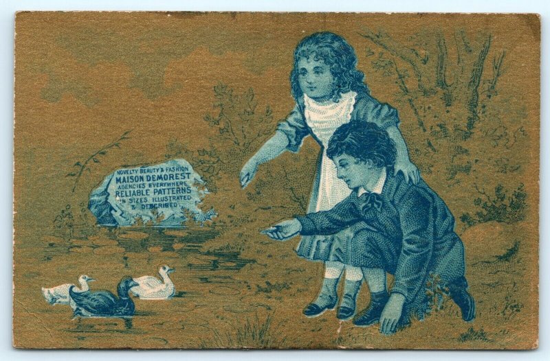 x3 c1880s Maison De Morests Trade Card Baldwinsville New York NY Paris LOT C17
