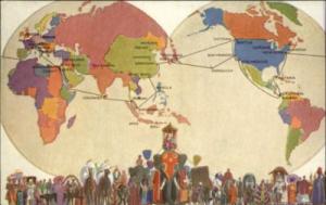 DOLLAR STEAMSHIP LINES Old World Globe PC