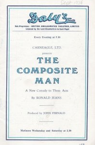 The Composite Man Winston Diana Churchill Comedy Dalys Theatre Programme