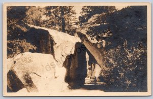 K31/ Yosemite National Park California Postcard RPPC c10 Arch Rock Geology 268