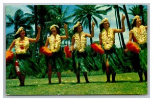 Vintage 1960's Postcard Beautiful Hula Dancers in Honolulu Hawaii