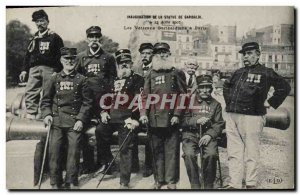 Old Postcard Army Inauguration of the statue of Garibaldi July 13, 1907 By Th...