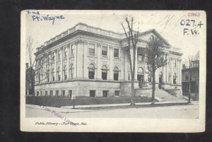 FORT WAYNE INDIANA PUBLIC LIBRARY FT. IND. 1908 VINTAGE POSTCARD