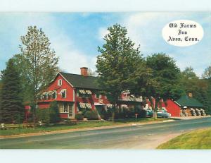 Unused 1950's OLD CARS & OLD FARMS INN MOTEL Avon Connecticut CT s7372