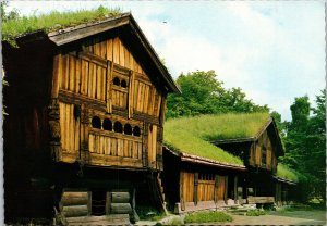 Postcard Norway Oslo Norwegian Folk Museum Old Farm house from Setesdal