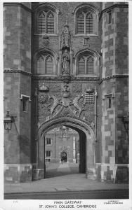 uk39546 main gateway st johns college cambridge real photo uk lot 22 uk