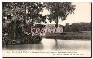 Old Postcard From Compiegne Chateau De Francport And & # 39Etang