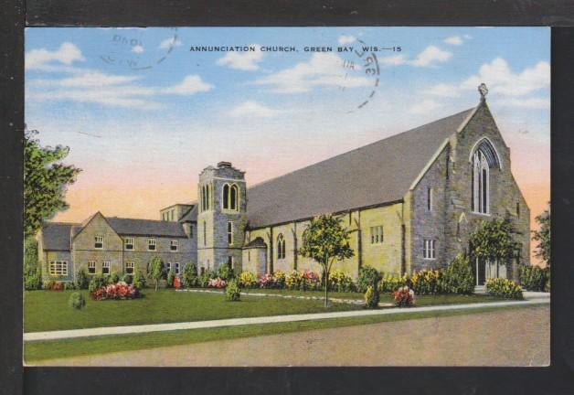 Annunciation Church,Green Bay,WI Postcard 